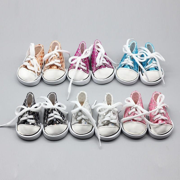 Pink Cute Doll Shoes for 18 Inch Baby Doll Handmade Sneakers Girl Clothes Accessories Baby Doll Wish