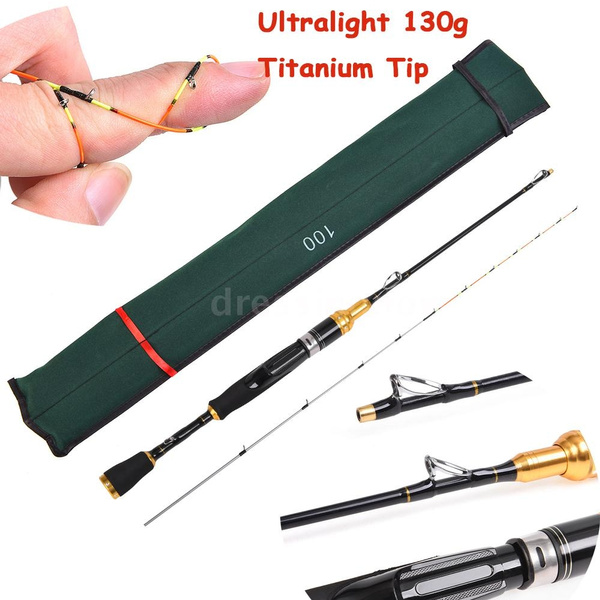 LMEIQUN, 1M 2 Sections Lightweight Raft Boat Fishing Rod Titanium