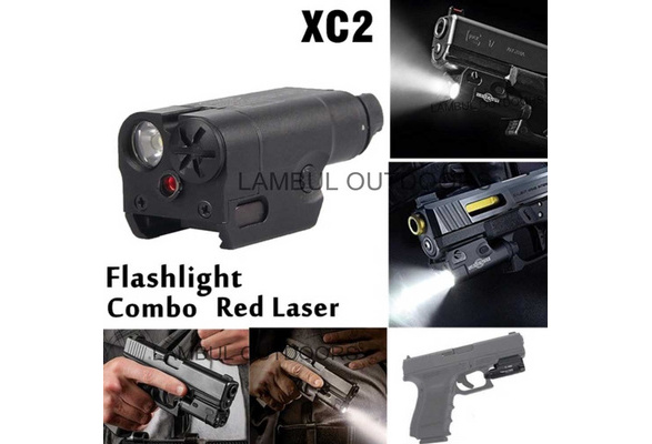 Tactical Xc2 Ultra Laser Light Compact Pistol Flashlight Combo Red Dot Laser Led 