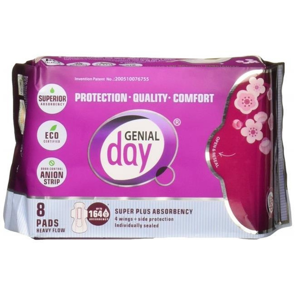 Genial Day 664707 Heavy Postpartum Flow Pads - 6 Count