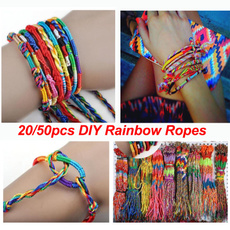 rainbow, rope bracelet, Jewelry, Gifts