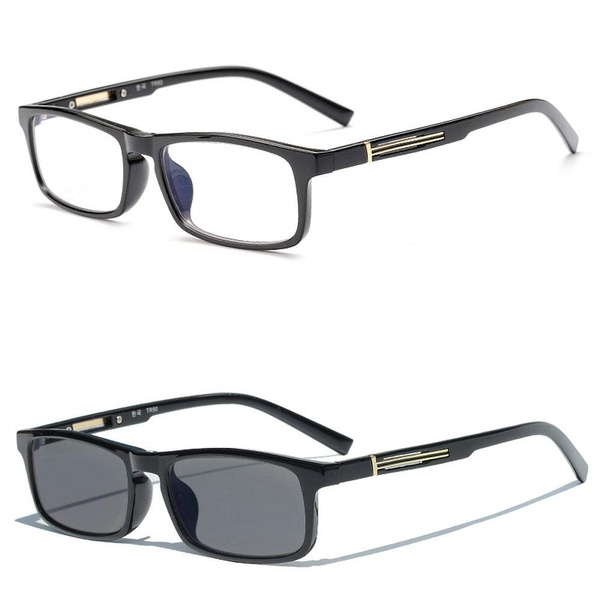 Square Fashion Photochromic Reading Glasses For Men Women – Classic Sunglasses Style