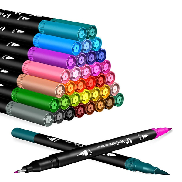 Art Markers Dual Brush Pens for Coloring, 60 Artist Colored Marker