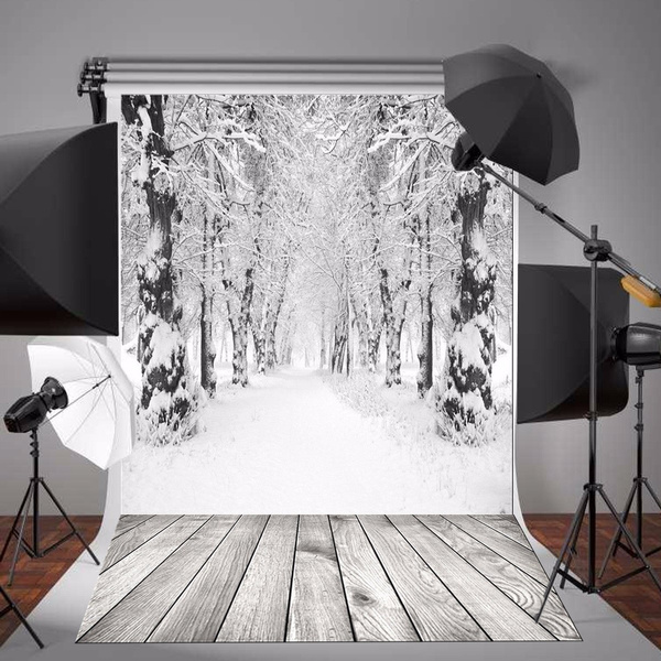 Snow Photography Floor Backdrop. Winter backdrop for photography