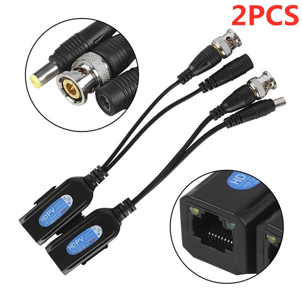 CCTV Coax BNC Video Power Balun Transceiver for CAT5e 6 RJ45 Connector 1 Pair CCTV Coax BNC Video Power Balun Transceiver for CAT5e 6 RJ45 Connector 1 Pair