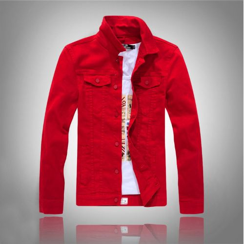 red denim jacket cheap