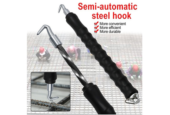 New Semi-automatic Steel Bar Hooks,Straight Pull Wire Hook for Bundling  Artifacts Rebar Tier Construction Tool