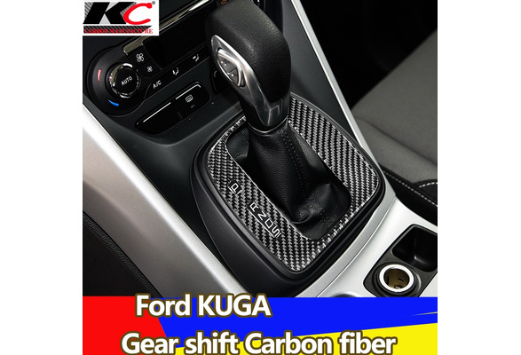 For Ford KUGA Interior Trim Carbon Fiber Gear Shift Control Panel Cover  Sticker