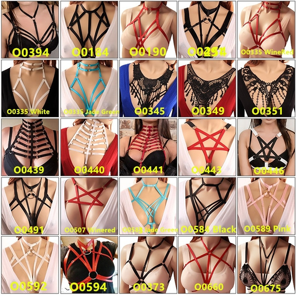  Sexy Women Harness Halter Pentagram Body Harness