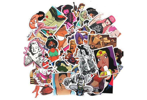 Top Aufkleber! Set von 48 One Piece Aufkleber Premium Qualität - Vinyls  Stickers Nicht Vulgär – Fashion, Stil, Bombe, Graffiti - Anpassung Laptop