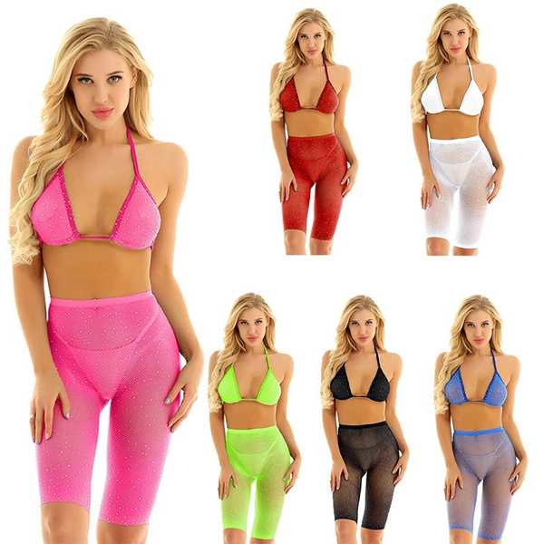 fishnet pants bathing suit