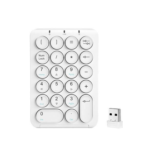 Wireless Numeric Keypad, Mini 22-Key Financial Accounting Numeric ...