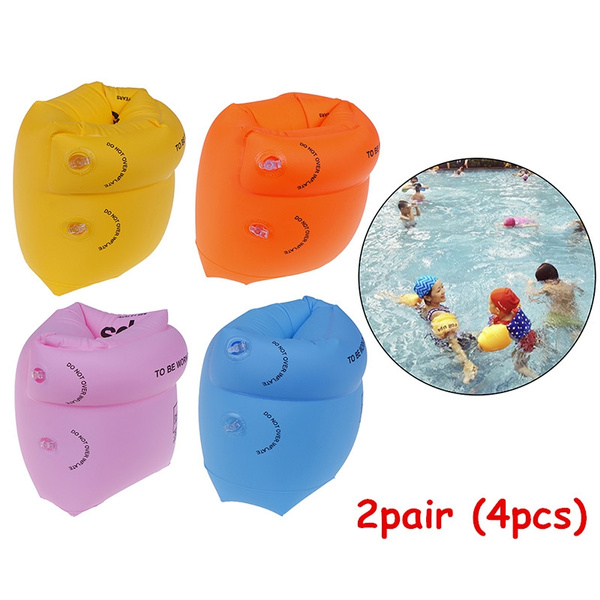 2Pair Adult Children Inflatable Swimming Twirls Float Water Swimming Armbands x! 