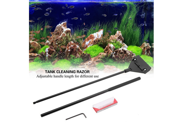 Fish Tanks Cleaner Algae Scraper Detachable Tank Razor Blade Glass Cleaner  Tool