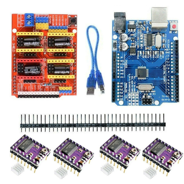 Uno Driver UNO R3 Board for Arduino Compatible + CNC V3 Shield + 4x DRV8825 Driver ...