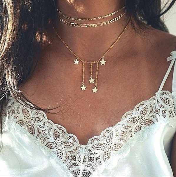 Vintage Multilayer 14K Gold Pentagram 