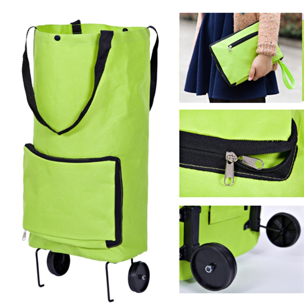 lightweight shopping tote bag on wheels