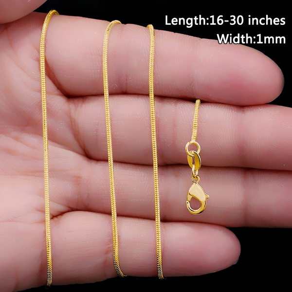 Snake Chain Necklace Women Fashion 18K 