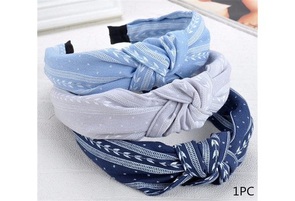 New Women Headband Twist Hairband Bow Knot Cross Cloth Headwrap Hair Band Hoop