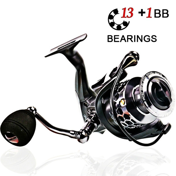 Spinning Fishing Reels Left/right Freshwater Saltwater 5.1/5.5:1 Gear Ratio  14 Ball Bearings Fishing Reel