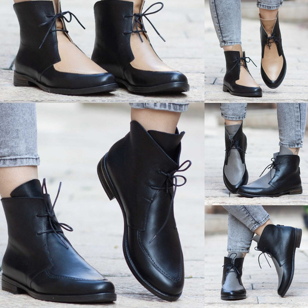 ladies leather boots