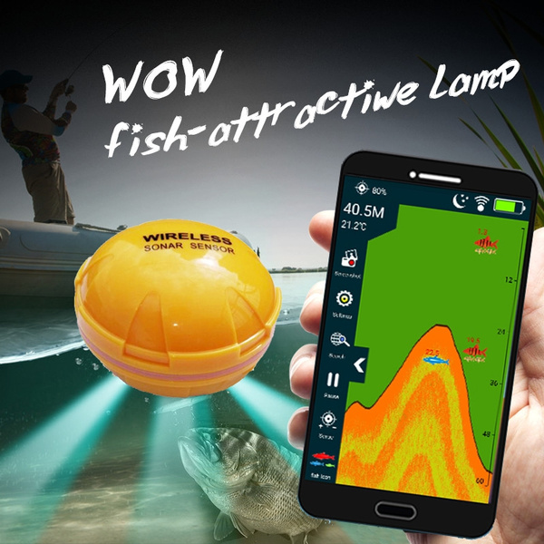 Fish Finder Portable with Wireless Sonar Sensor Mobile Phone Fish Finder  with App Smart Echo Sounder