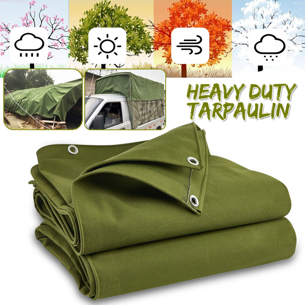 15 Sizes Of Heavy Duty Tarpaulin Waterproof Cover Tarp Ground Camping Sheet