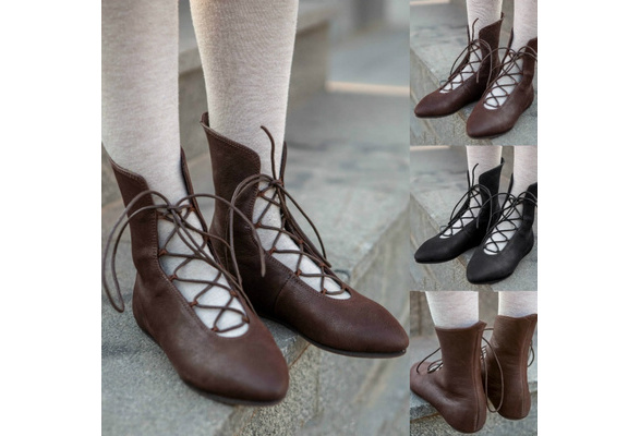 Flutter Studio Retro Lace-Up Boots (Vintage Brown) by W Concept