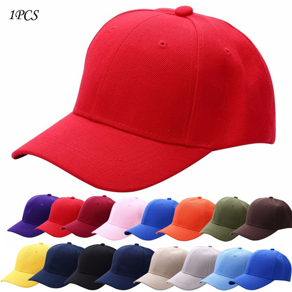 TopHeadwear Men's Plain Baseball Cap - Adjustable Solid Color Ball Hat For  Men or Women Orange