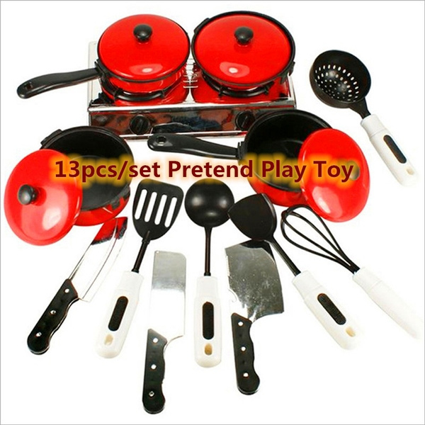 Baby Kids Simulation Cooking Tableware Pretend Play Kitchen Puzzle Toys Set Gift 