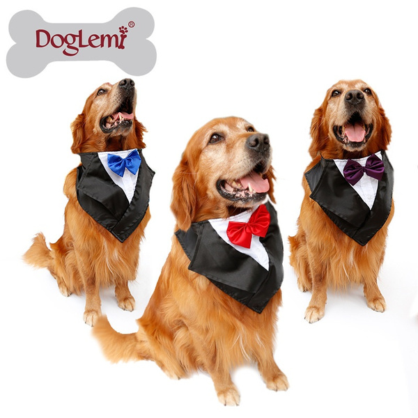Pet Accessories Wedding Tuxedo Triangular Towel Big Dog Large Dogs Songshi  Golden Retriever Animal husbandry Scarf Pet Products | Wish