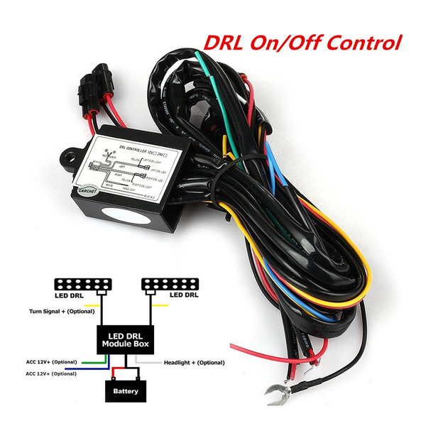 12V Car DRL Daytime Running Light Dimmer Module Controller Harness 