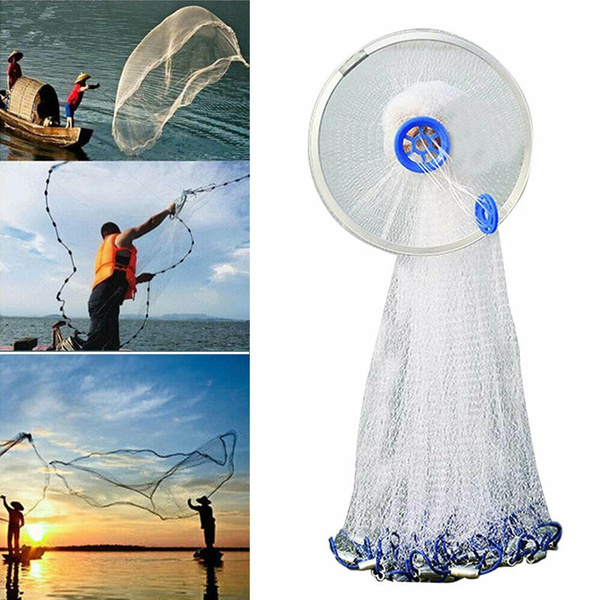 Nylon Monofilament American Style Cast Hand Throw Fishing Mesh Net