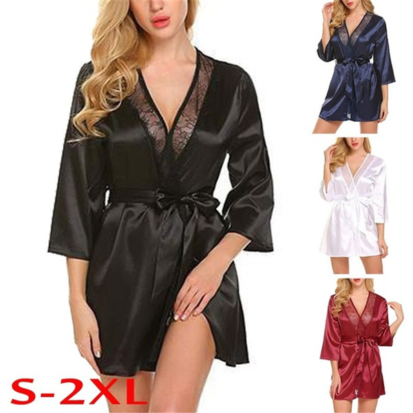 sexy silk dressing gown