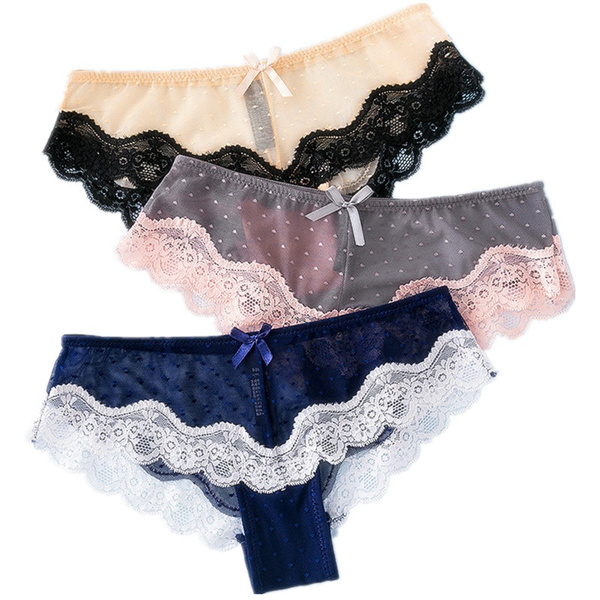 Women Lace Panties Fashion Underpants Tempting Pretty Briefs Cute