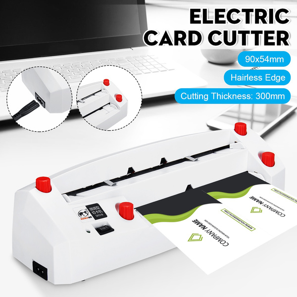 Electric Automatic Business Card Cutter Paper Photo Name Card Slitter Cutter A4 Size For Home Office Wish