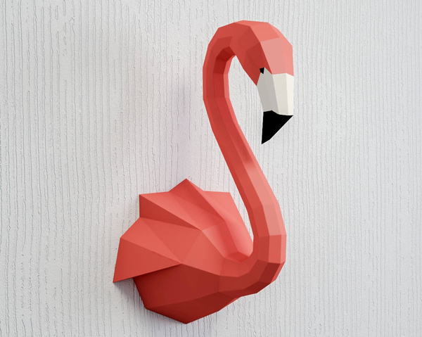 cardboard flamingo