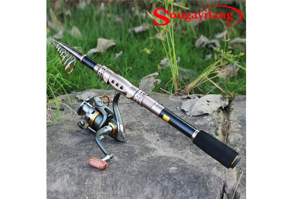 Telescopic Fishing Rod 1.5M-3.3M Superhard Hand Carbon Spinning Rod Fishing  Tackle (without Fishing Reel)