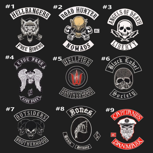NEW Fashion MC Patches Sets Motorcycle Embroidered Iron On Patches ...