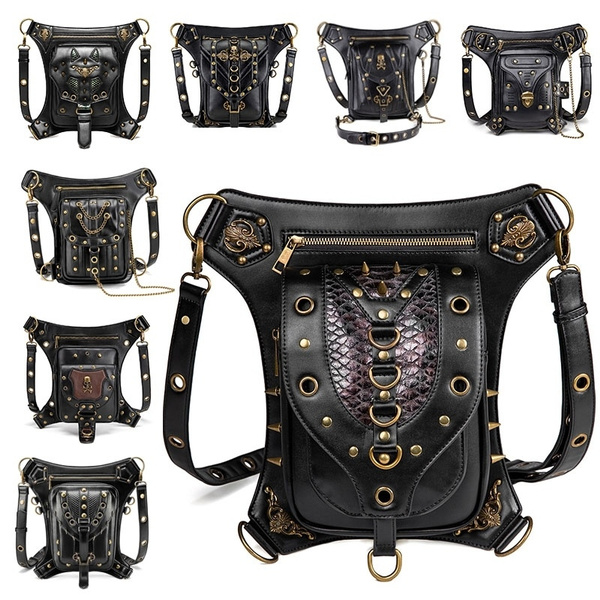 Steampunk Bag Steam Punk Retro Rock Gothic Goth Shoulder Waist Bags Packs  Victorian Style Cosplay Bag for Men Women