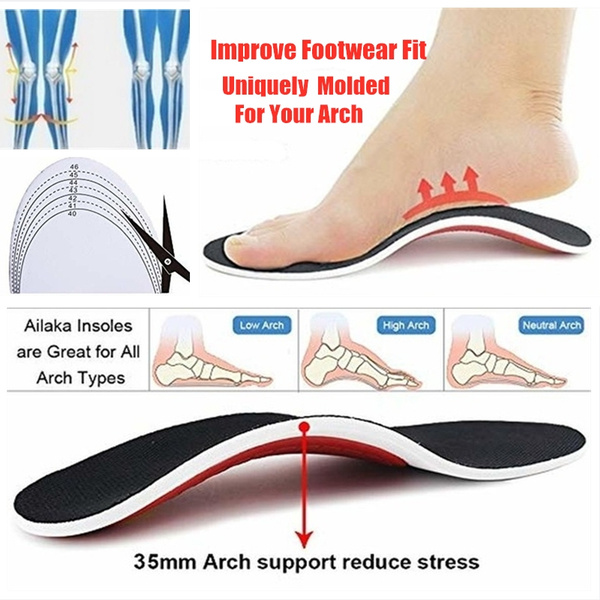 Bnhcoe Orthotic Shoe Insoles High Arch Support Inserts for Plantar Fasciitis 
