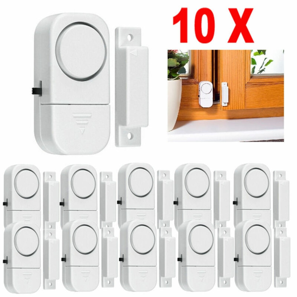 10Pcs Security ALARM Magnetic Sensor Home Window Burglar WIRELESS Door ...