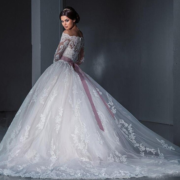 slim wedding dresses lace