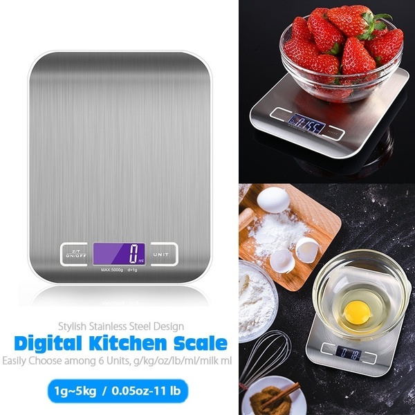 Digital Kitchen Scale, 5kg, 0.05oz/ 1g Cooking Scale, High Accuracy ...