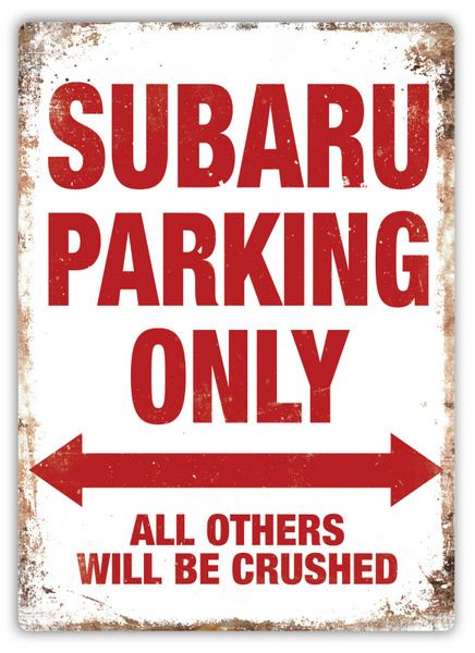 Rally WRX STi Off Road JDM Japan Subaru Parking Metal Wall Sign Plaque Art 