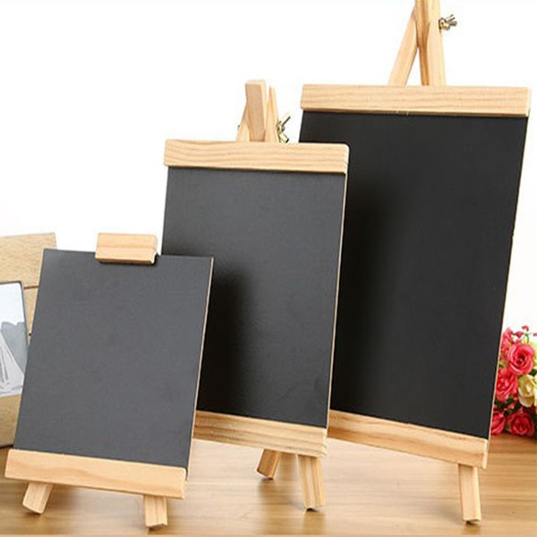12x Wooden Easel Mini Blackboard Memo Sign Message Chalk Board Home Office