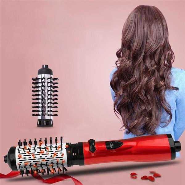 Rotating Hot Air Brush Styler, 2 in 1 One Step Hair Blow Dryer and  Volumizer,3 Speed/Heat Settings Ceramic Tourmaline Ionic Hair Curler  Anti-Scald Curling Wands | Wish
