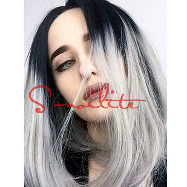 grey ombre bob wig