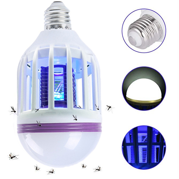 E27 Light Zapper LED Light Bulb Bug Mosquito Fly Insect Killer Bulb Lamp US 