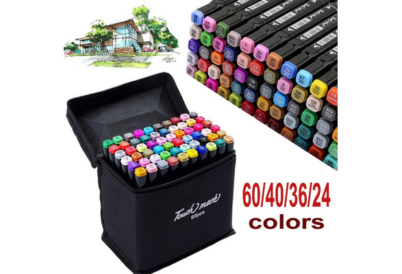 Markers Set 60/48/36/24/18/12 Color Copic Markers Sketch Set For Manga  Design Double Head Brush Pen For School Art Supplies Design Marker